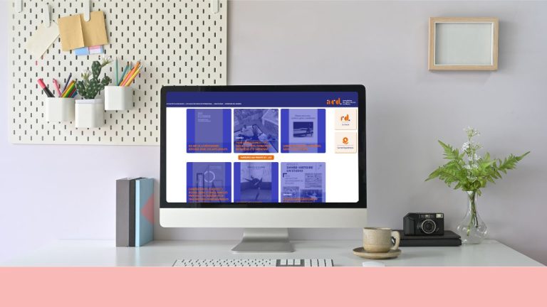 écran d'ordinateur qui montre la page d'accueil du site de l'association des Chercheurs en Danse
